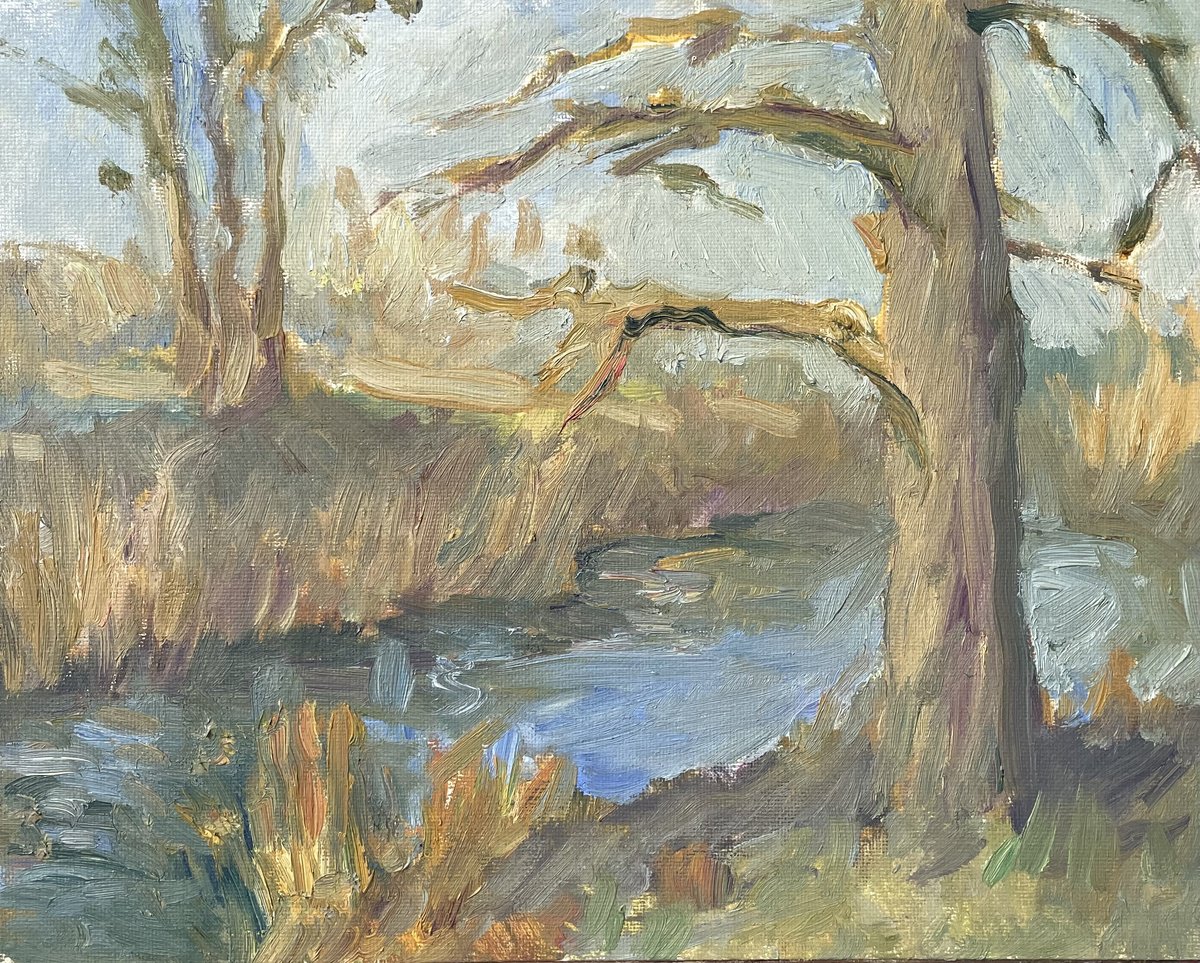 By The Stream By Denys Kovalyk, 12 X 9, Artwork For Sale On Artfinder