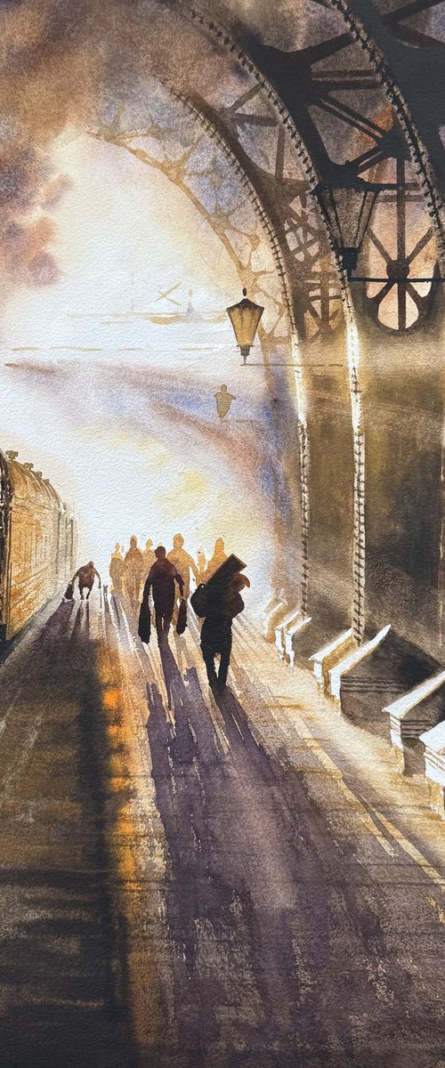 Railway station by Igor Dubovoy