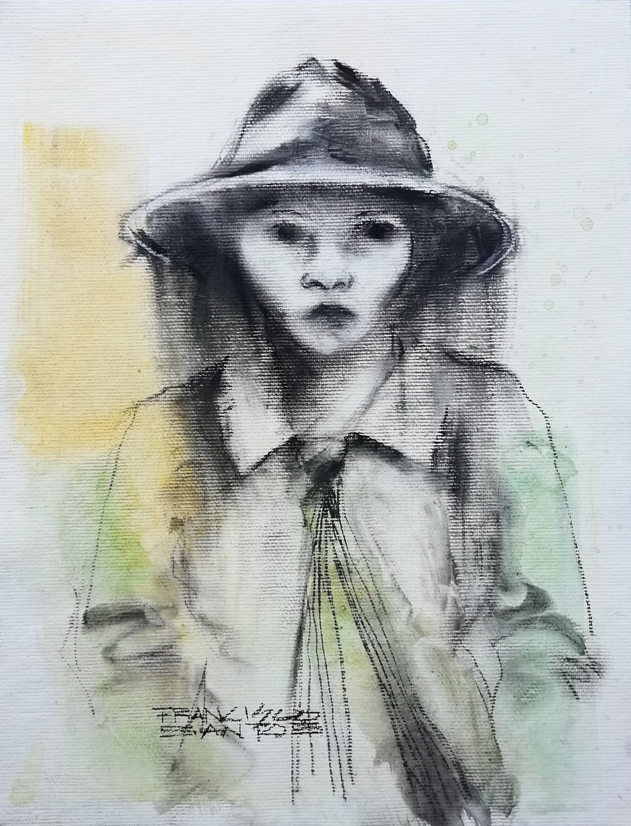 Girl with hat 2 by Francisco Santos