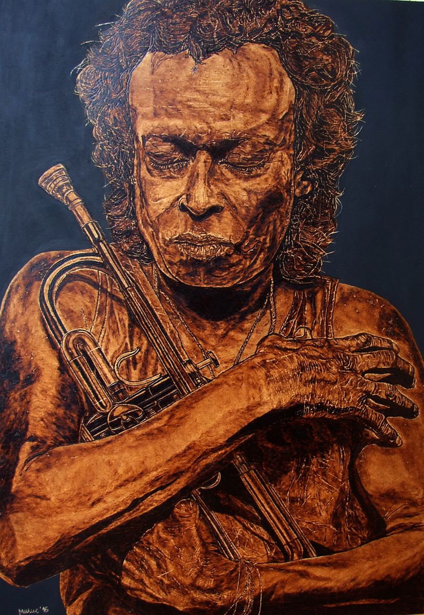 Miles Davis (2016) Painting by MILIS Pyrography | Artfinder