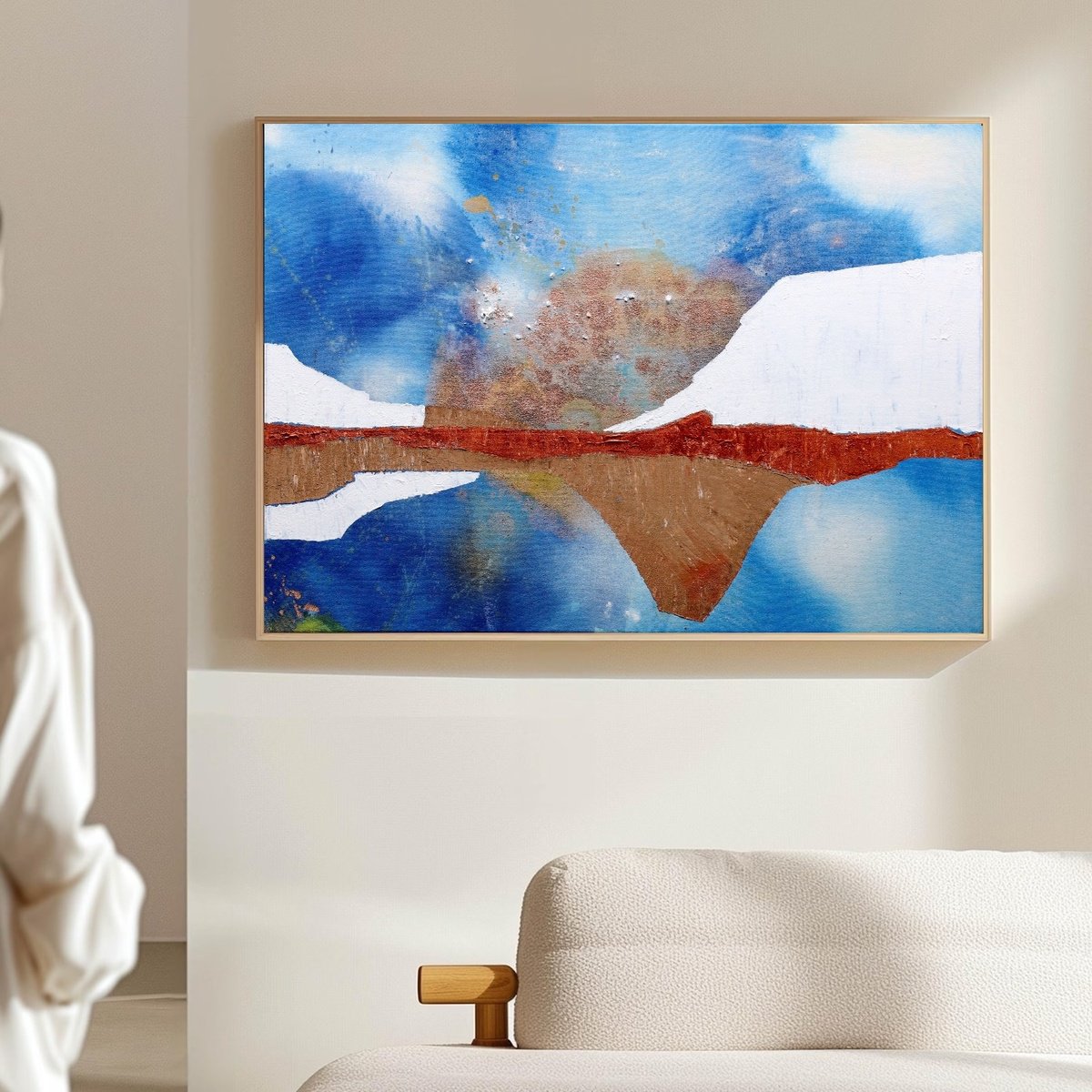 Abstract Landscape Painting By Poovi Art, 36 X 24", Nowhere Feels Like Mine, Original Artwork