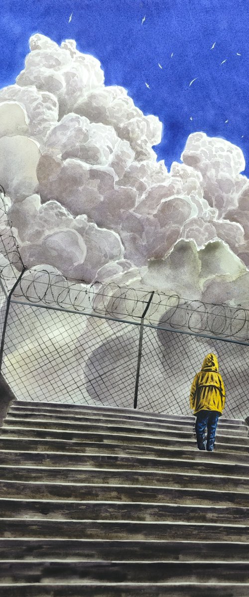 Behind the fence by Eugene Gorbachenko