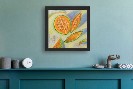 Tablescape with Melon Slices