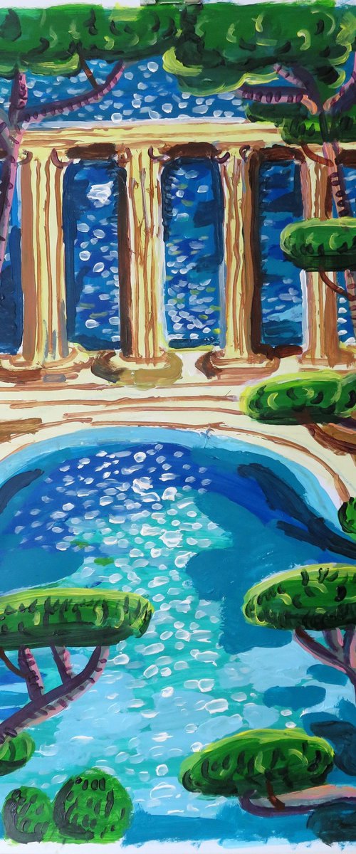 Swimming Pool with columns by Stephen Abela