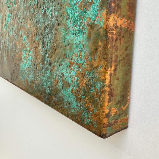 "Verdigris No. 1 " Copper Patina Wall Art