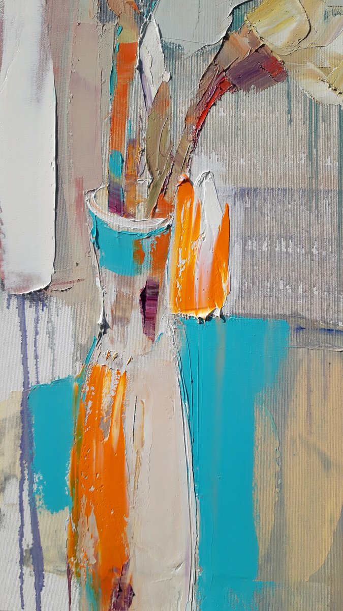 Bright Irises. Morning. By Lesya Ros, 16 X 39, Artwork For Sale On Artfinder