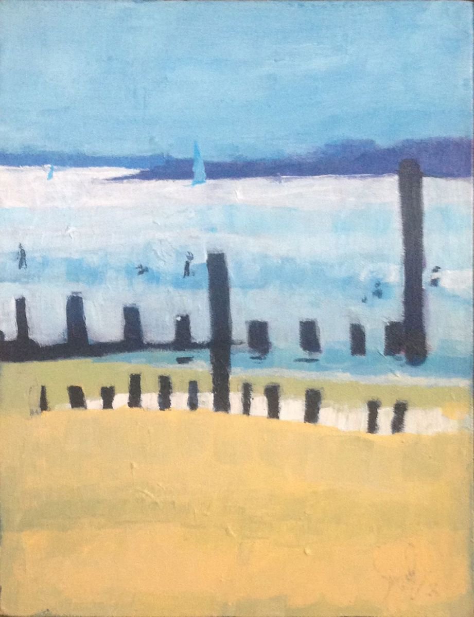  End Of A Day On The Beach By Stuart Roper, 11 X 15, Artwork For Sale On Artfinder