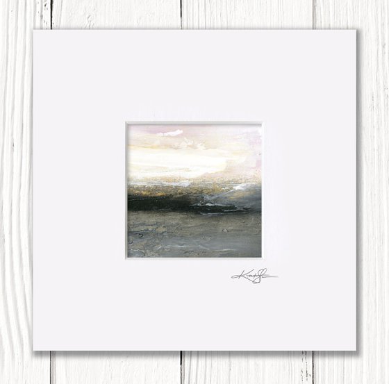 Mystic Journey 18 - Small Textural Landscape Painting by Kathy Morton Stanion