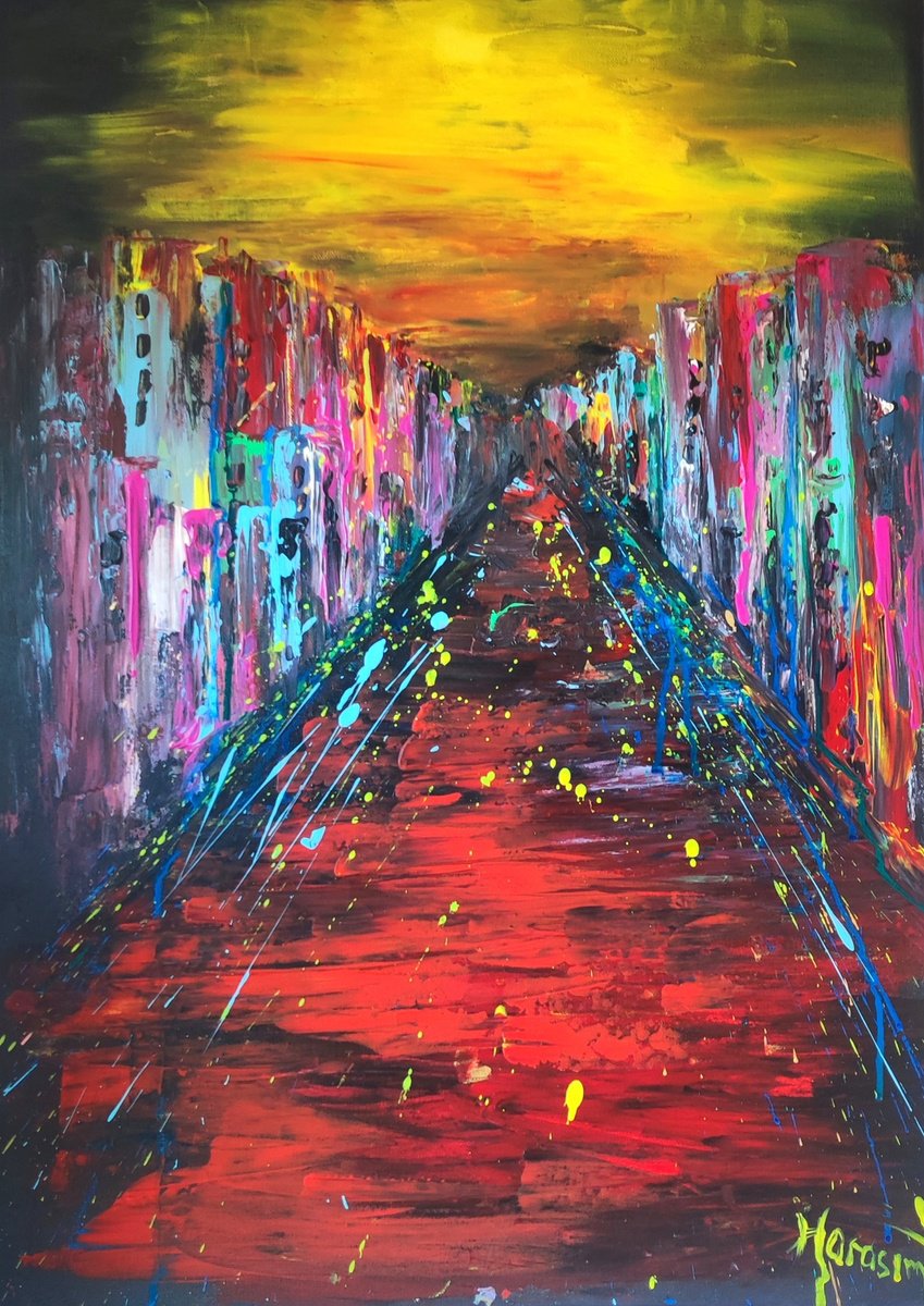 Night Time By Beata Harasim, 20 X 28, Artwork For Sale On Artfinder