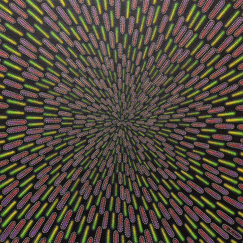 Greenish and purple particle by Jonathan Pradillon