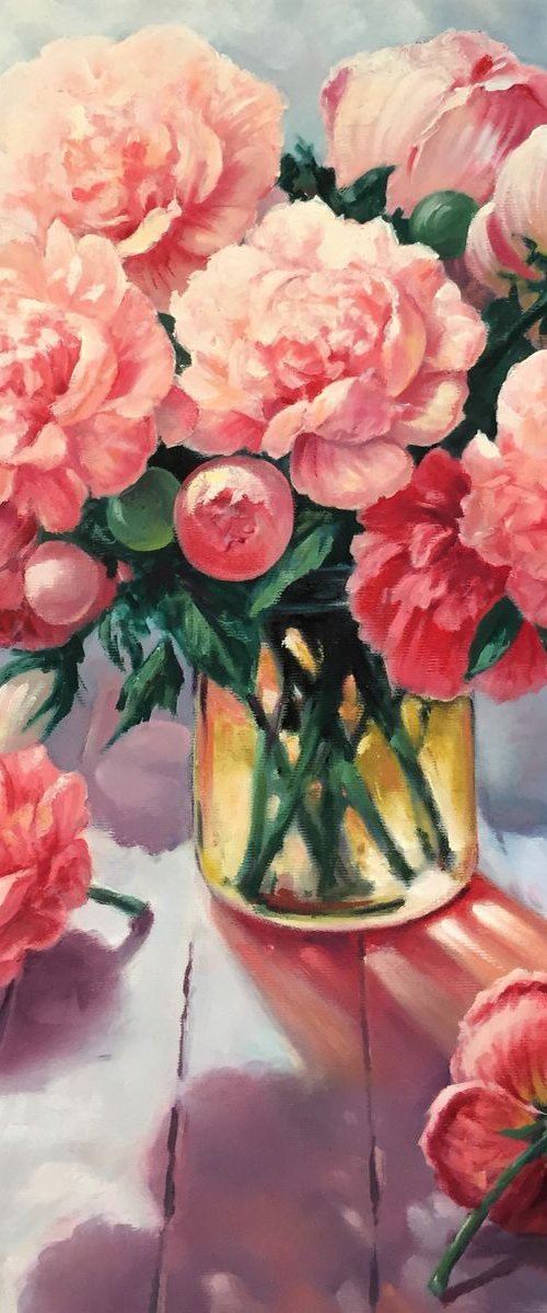 Peonies. by Alexander Mikhalchyk