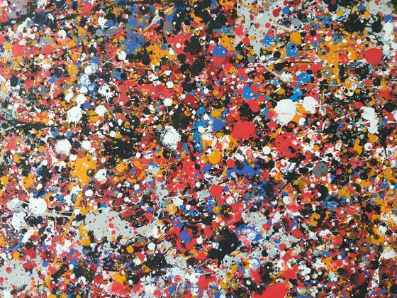 Modern Jackson Pollock style painting by M.Y.