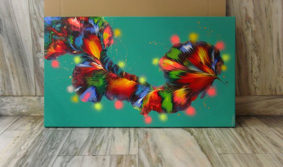 ”Exotic Flowers” LARGE Painting