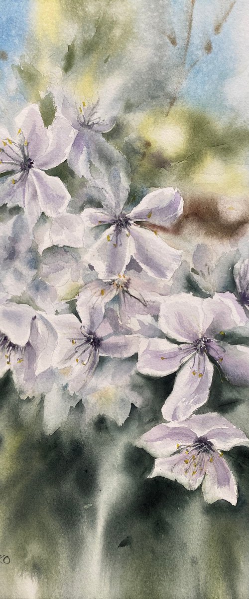 Cloudy spring, original art by Natalia Butenko