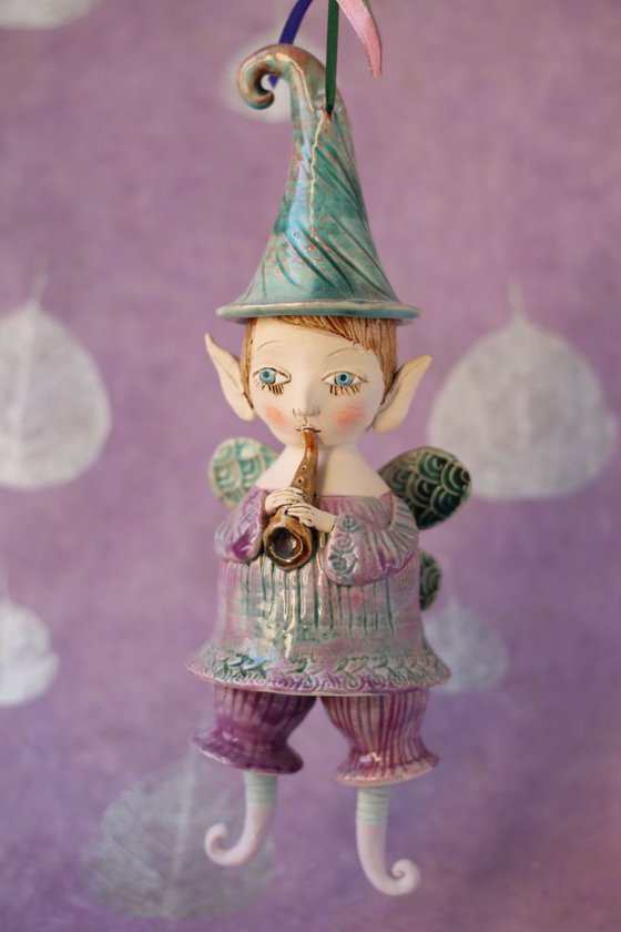 Cobweb - fairy from the Midsummer Night's Dream Ceramic illustration project by Elya Yalonetski