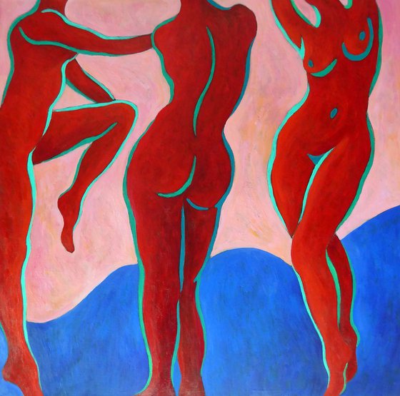 RED NUDES DANCING