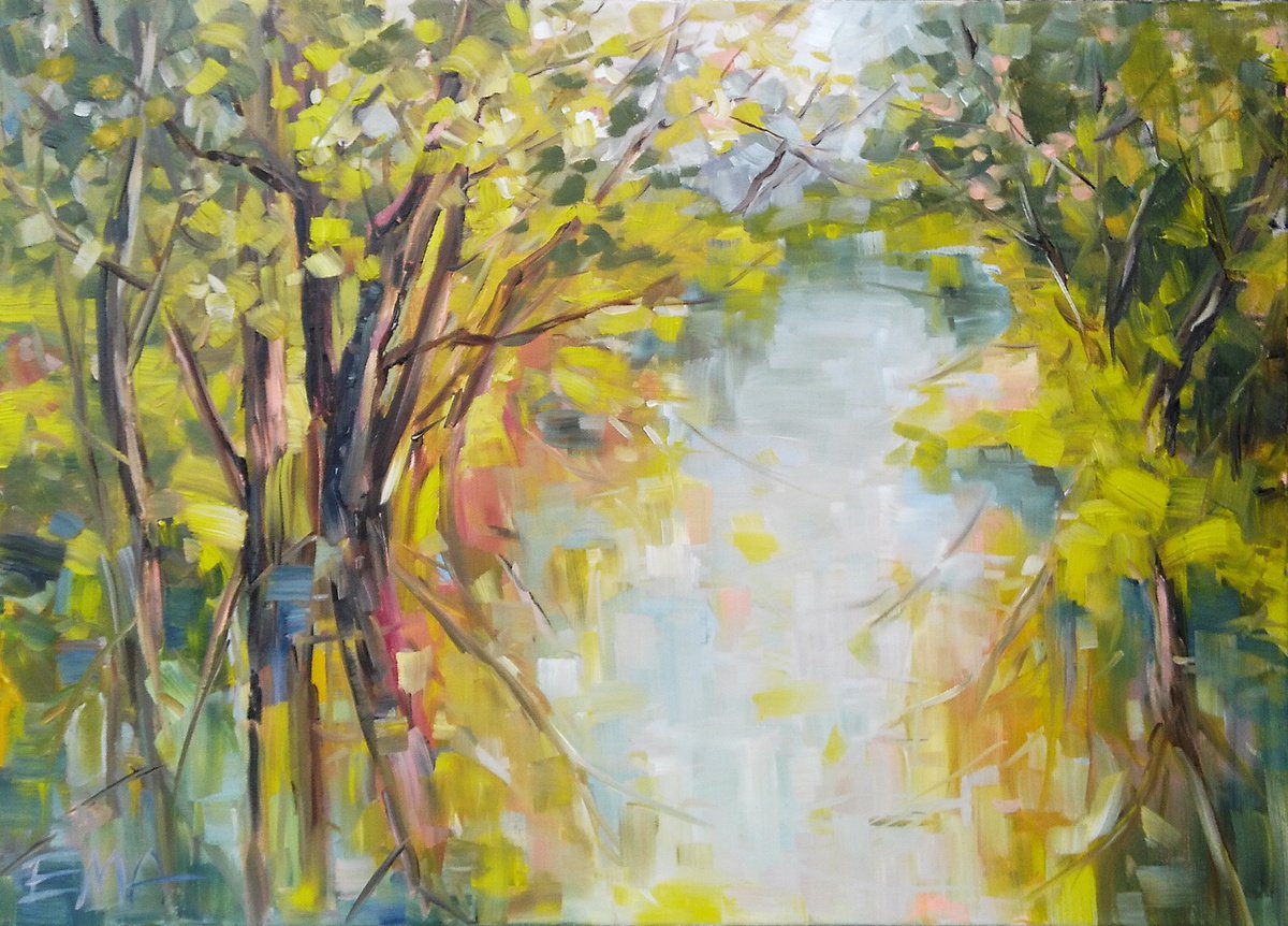 Expressive Oil Painting , Springtime Joy By Emilia Milcheva, 28 X 20, Artwork For Sale On Artfinder