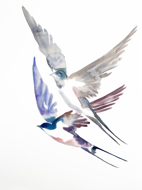 Swallows in Flight No. 36 by Elizabeth Becker