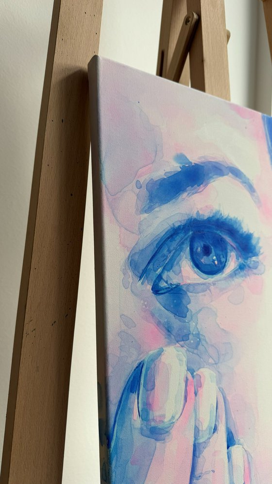 Single visible eye