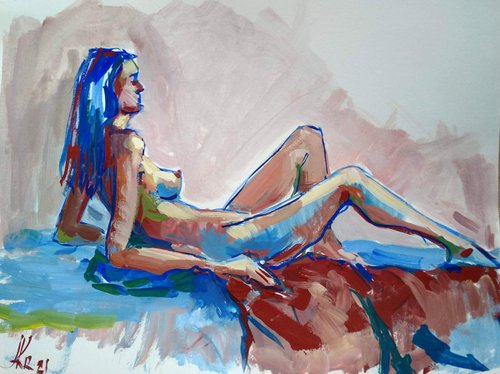 Nude woman by Ann Krasikova
