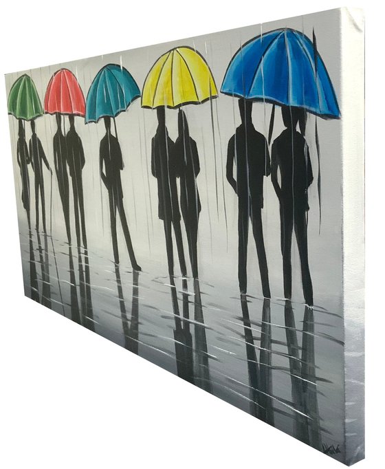 Colourful Umbrella Silhouettes