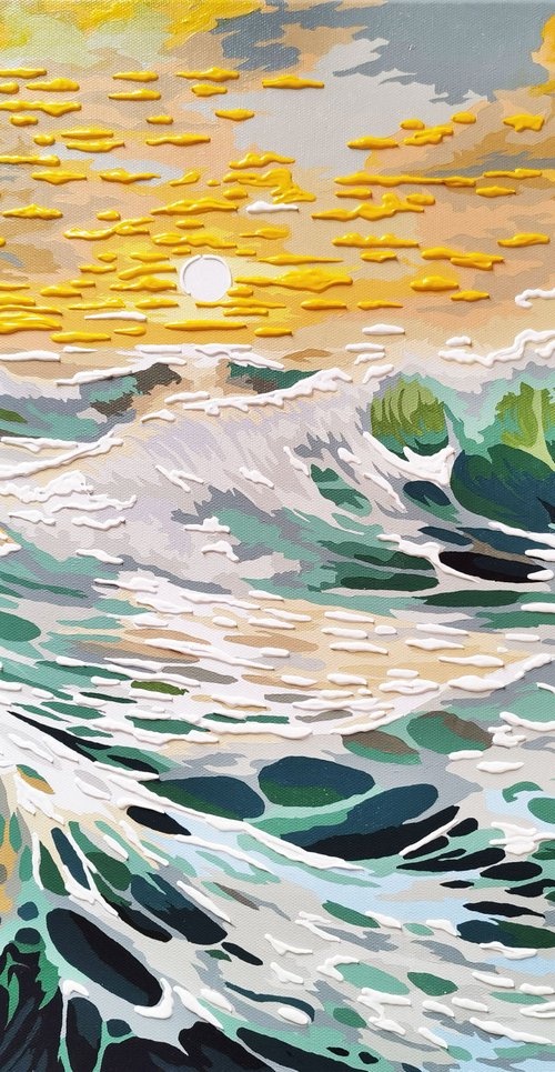 Turquoise emerald waves by BAST