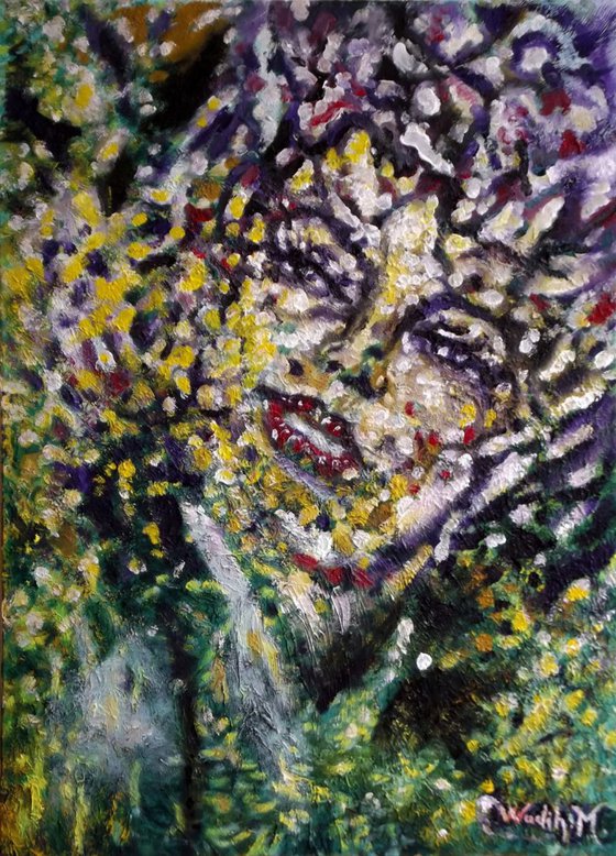 FOLIAR SEDUCTION (Foliar Portray) - Illusionary figure-Extracting shapes and forms from Lebanese nature -Large scale 70x50 cm