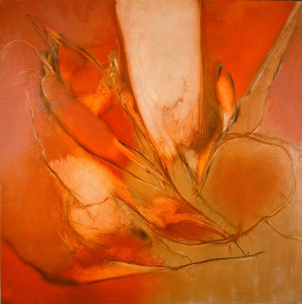 Abstract Oil Painting By Frederic Belaubre, 39 X 39, Metafigure #28 , 100X100Cm, Original Artwork