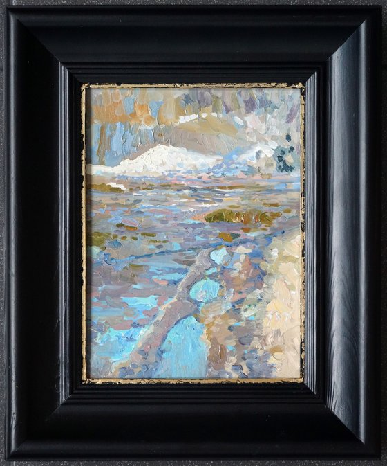 The last snow. Puddles. Pereslavl-Zalessky