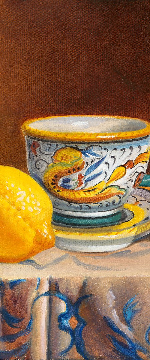 Italian Cup with Lemons by Tatyana Holodnova