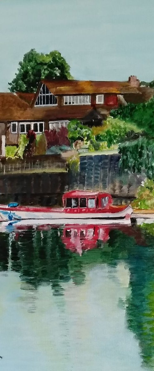 Boat on the River Thames by Isabelle Lucas