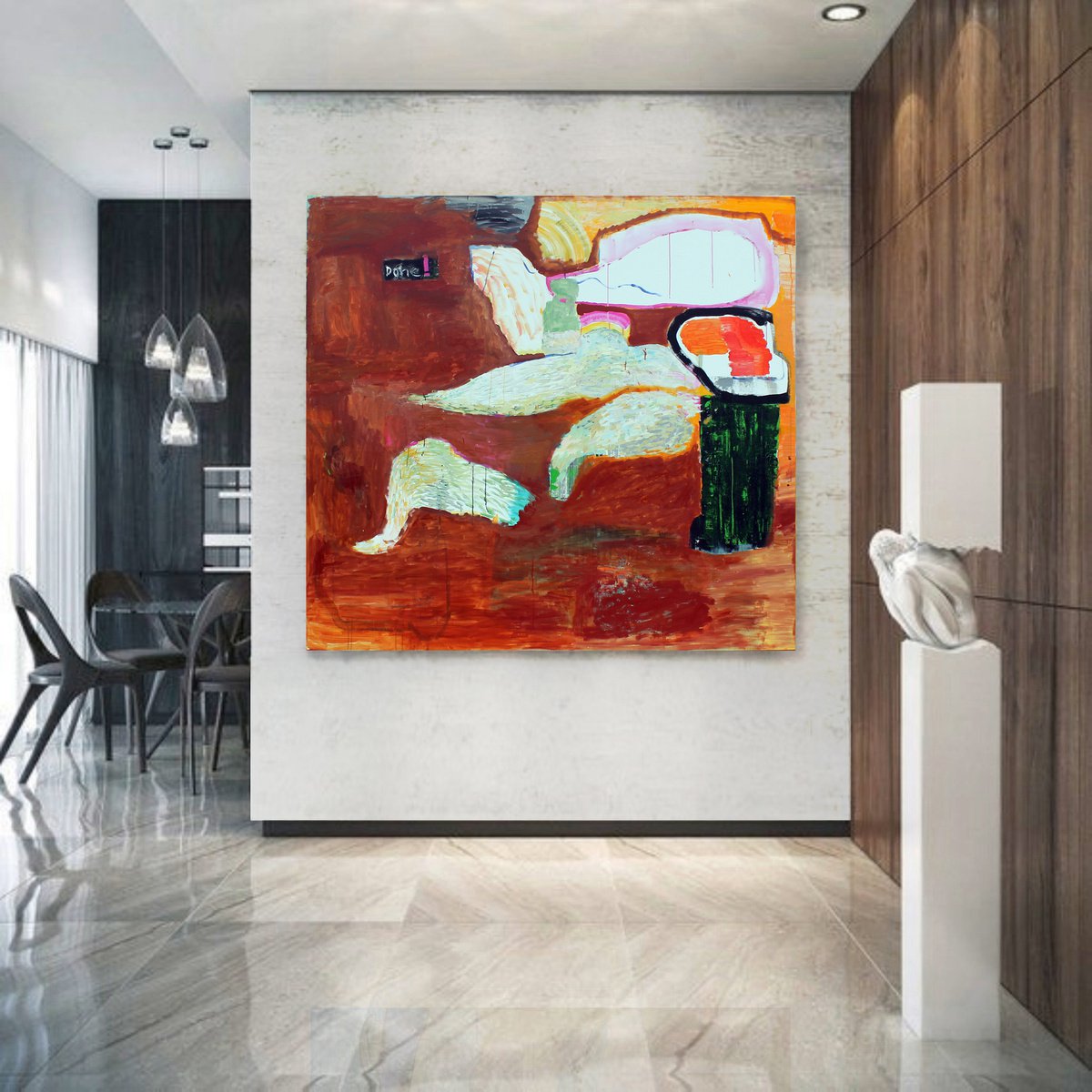 Organic Abstract Oil Painting By Sergiy Dekalyuk, 81 X 76", Don