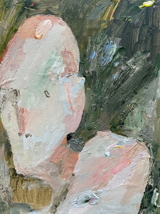 Portrait of a bald girl