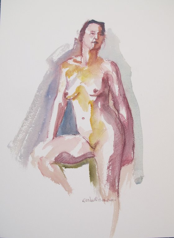 Seated female nude