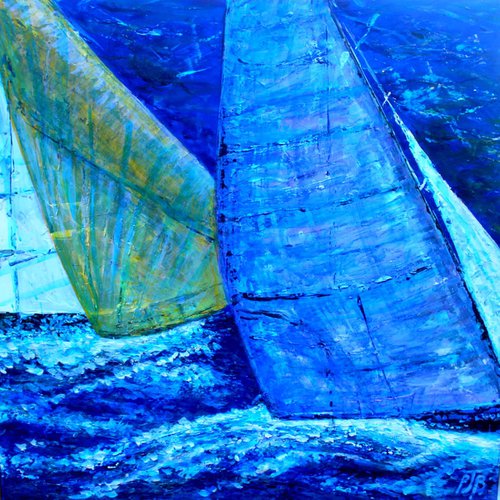 Solent Sails III by Paul J Best