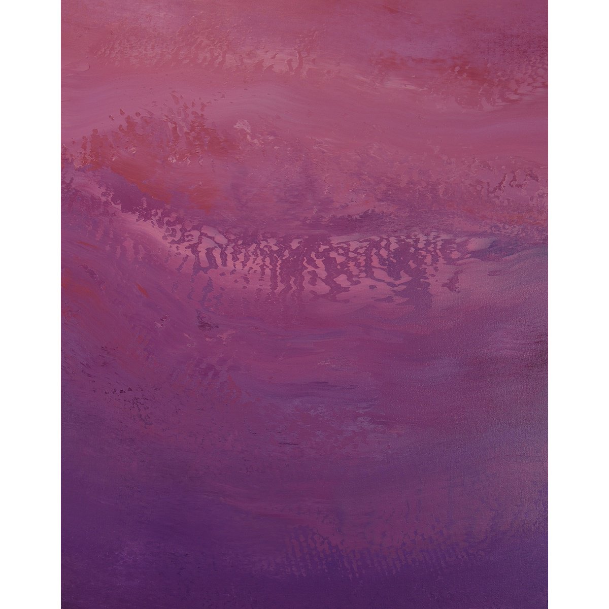 Expressive Abstract Acrylic Painting By Suzanne Vaughan, 24 X 30", Moody Violet - Color Field, Original Artwork
