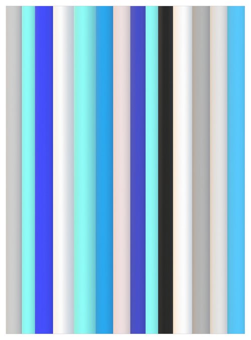 Abstraction multi-colored gray blue stripes by Kseniya Kovalenko
