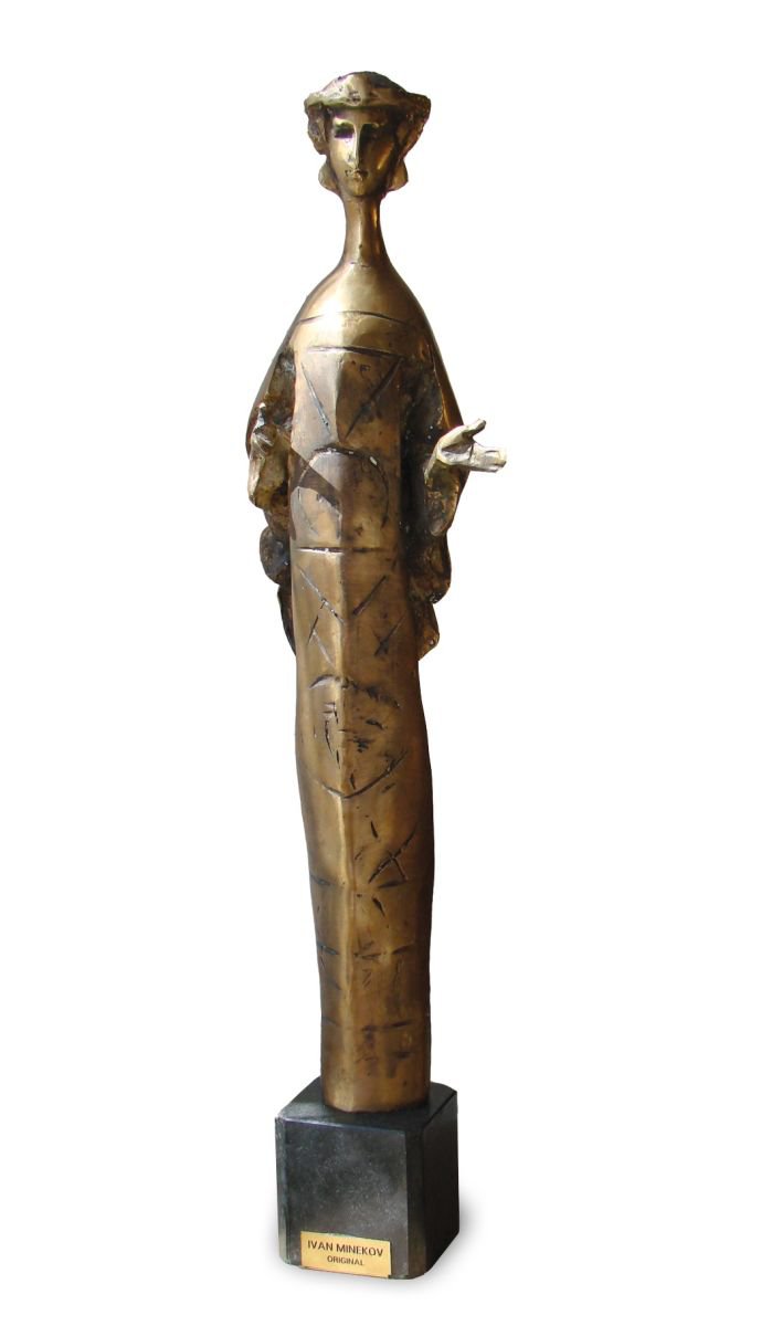 Expressive Bronze Sculpture , Desislava By Ivan Minekov, 6 X 24, Artwork For Sale On Artfinder