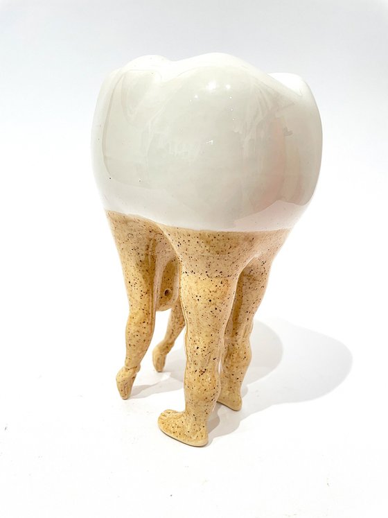 Artistic Tooth with Dotted Legs