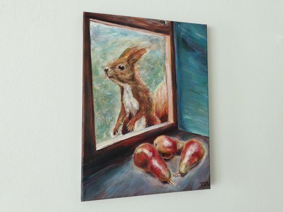 Squirrel And Pears
