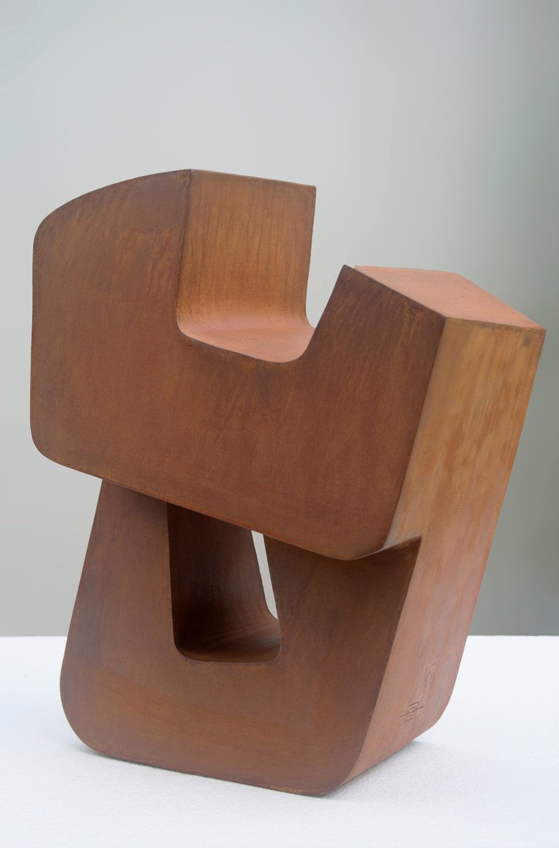 Geometric Abstract Sculpture By Roberto Canduela Luengo, 12 X 15", Condesation, Original Artwork