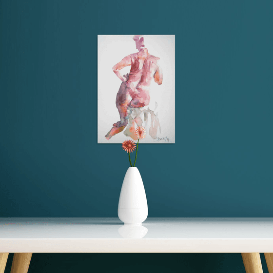 nude sitting pose