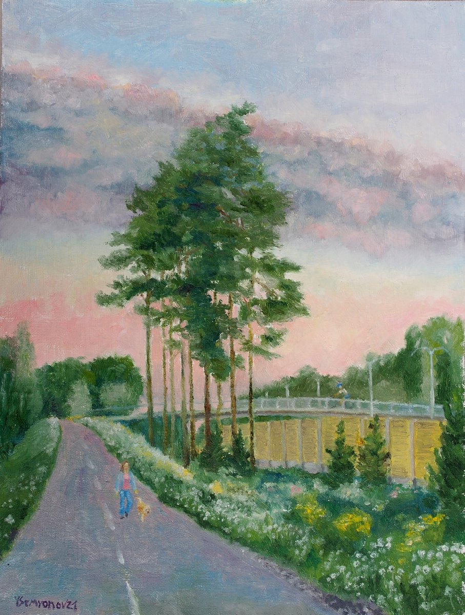 Evening Walk By Juri Semjonov, 12 X 16, Artwork For Sale On Artfinder