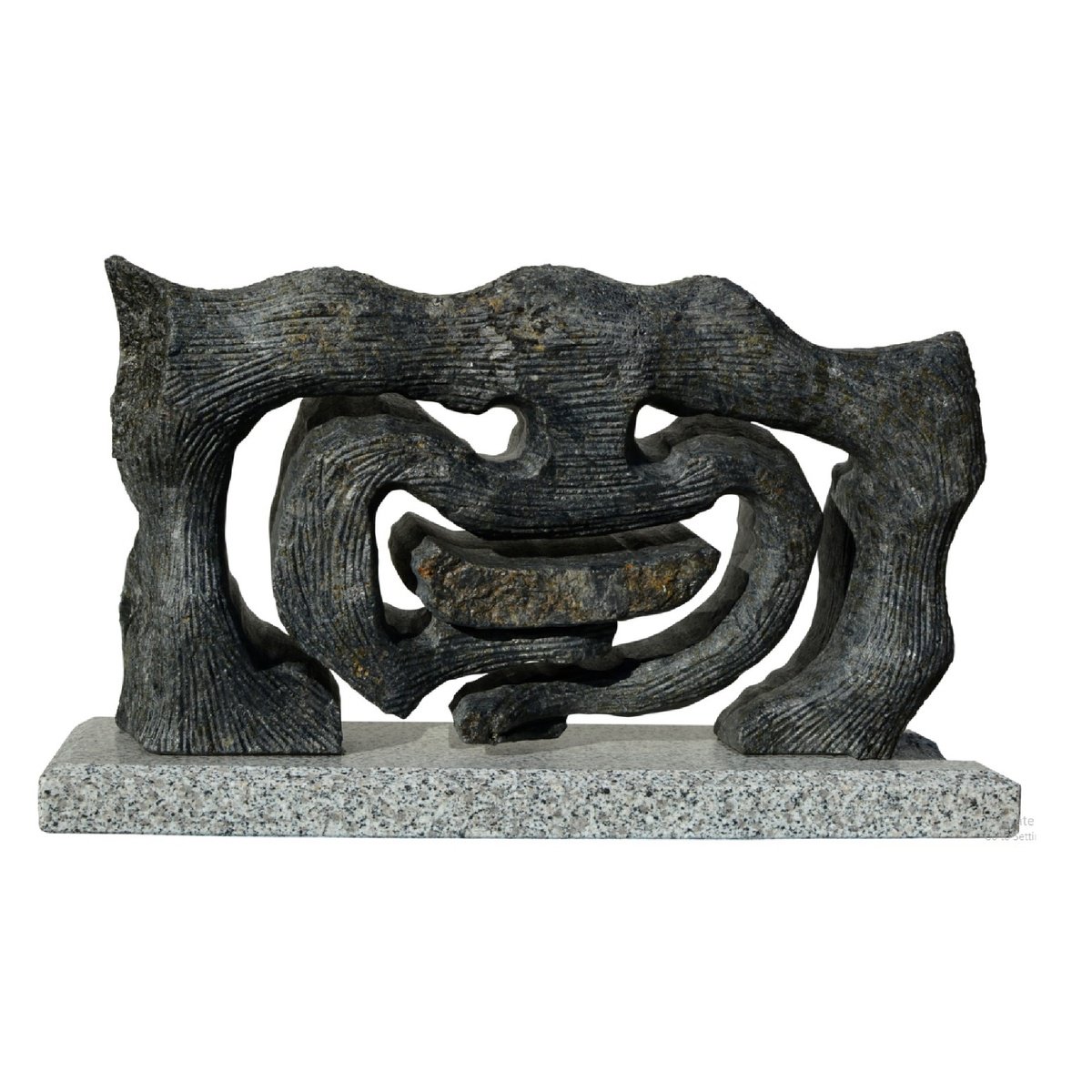 Expressive Landscape Stone Sculpture By Ognyan Chitakov, 19 X 11", "Gorge", Original Artwork