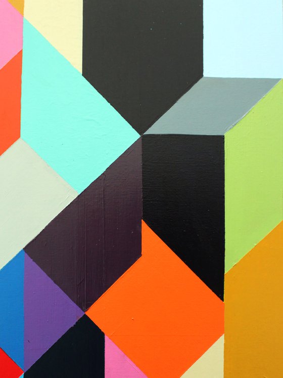 Geo Blocks No 1 (Framed)