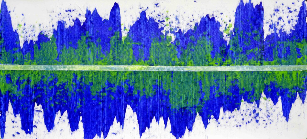 Abstract Acrylic Painting By Sumit Mehndiratta, 60 X 27", Mosso, Original Artwork