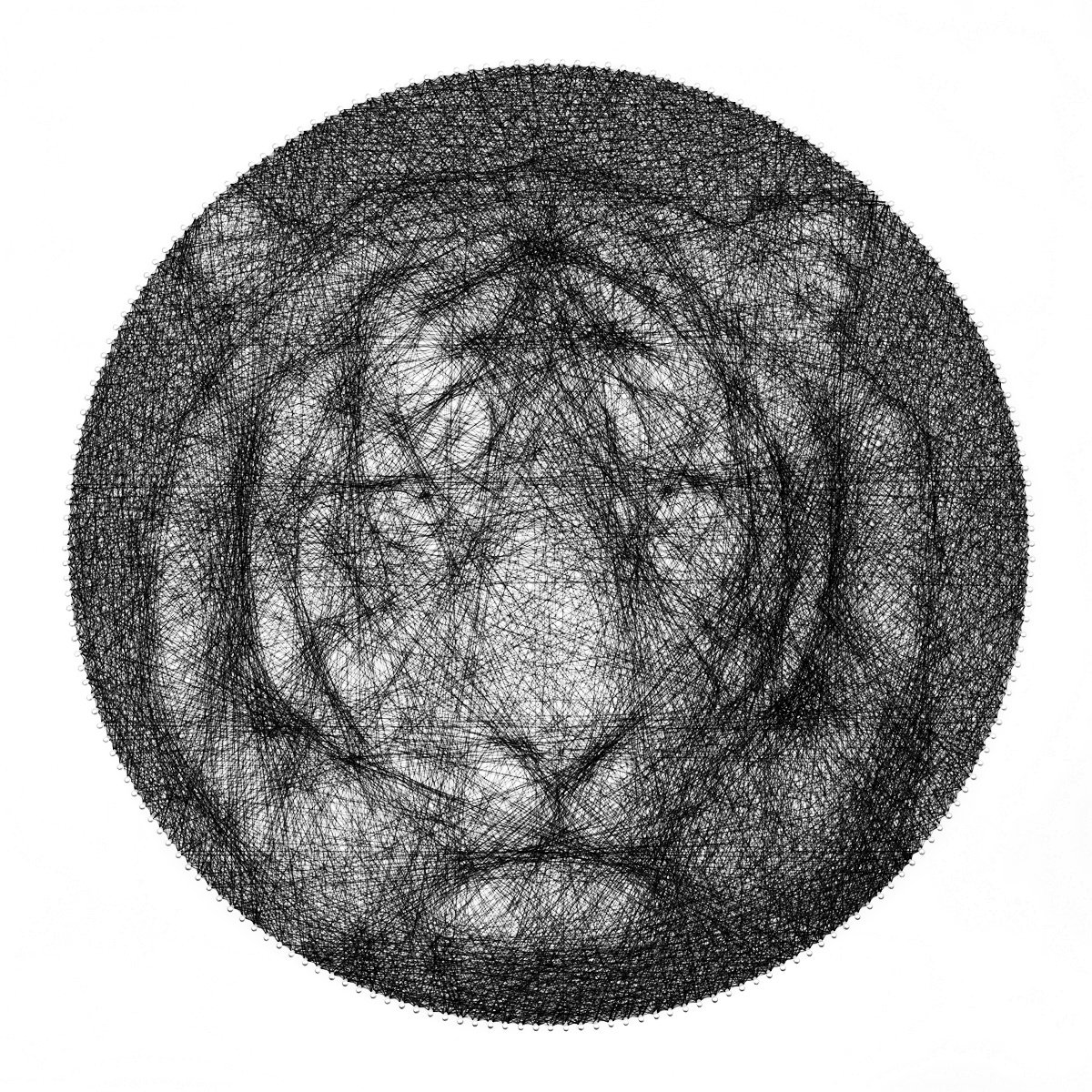 Photorealistic Animal Sculpture By Andrey Saharov, 22 X 22, Tiger Portrait String Art, Original Artwork