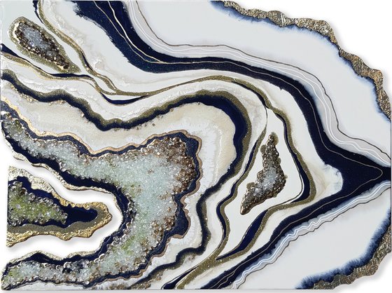 72x95cm. /"Desert Mystery"Geode Art, Marble Art. Geode wall art, Resin art, Resin painting