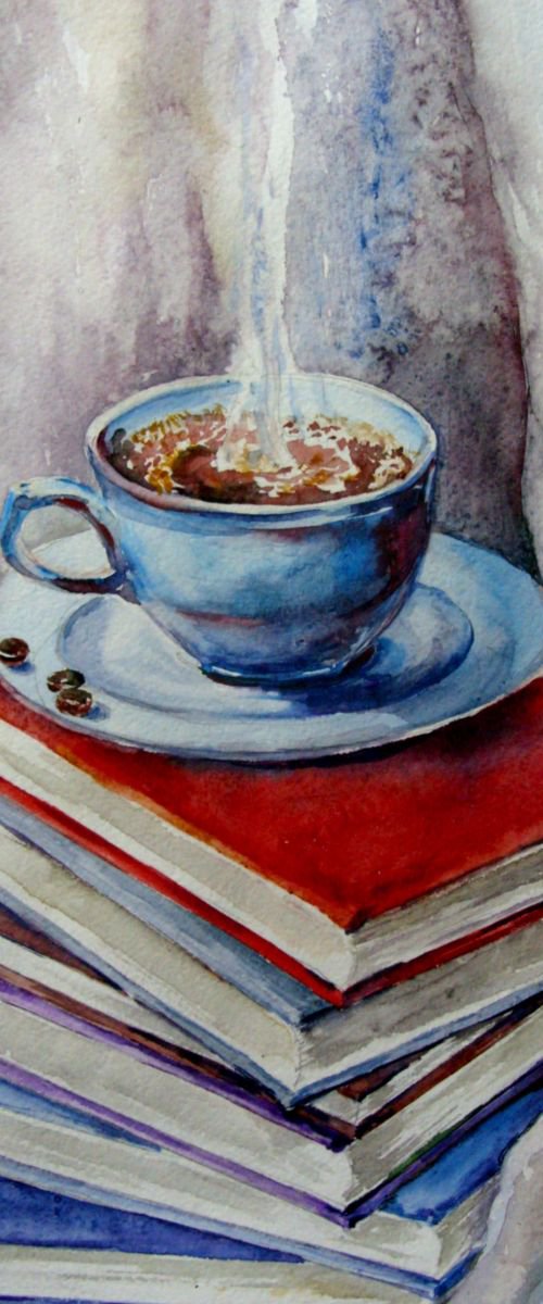 Coffee with a book by Liubov Ponomarova