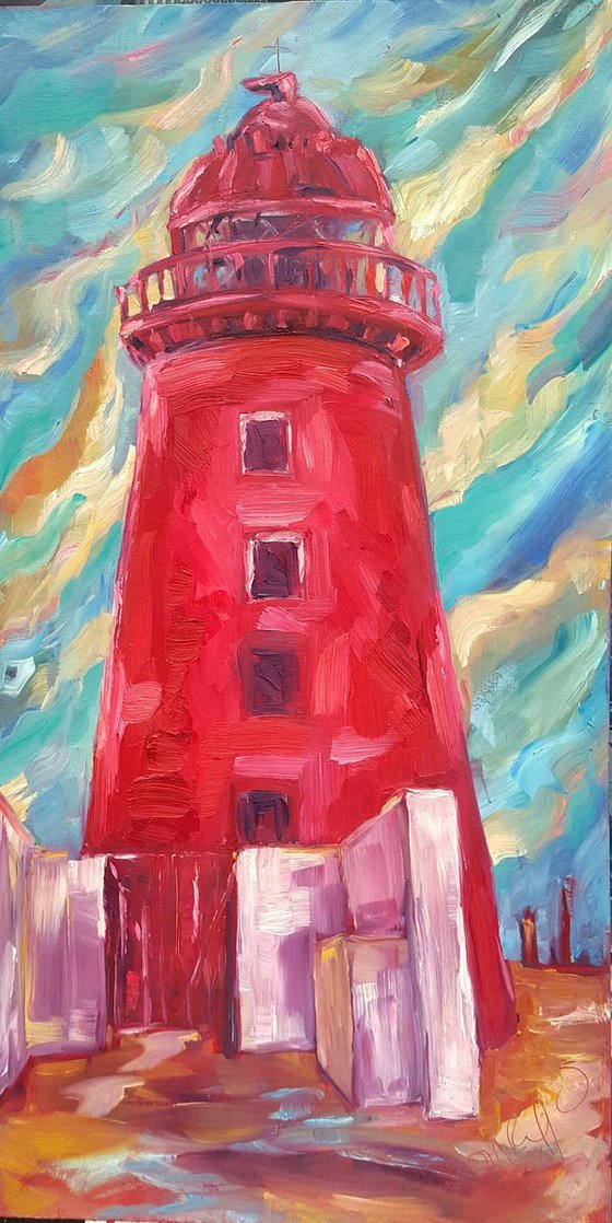 Summer sunrise over The Red Poolbeg lighthouse